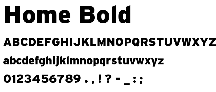 Home Bold font